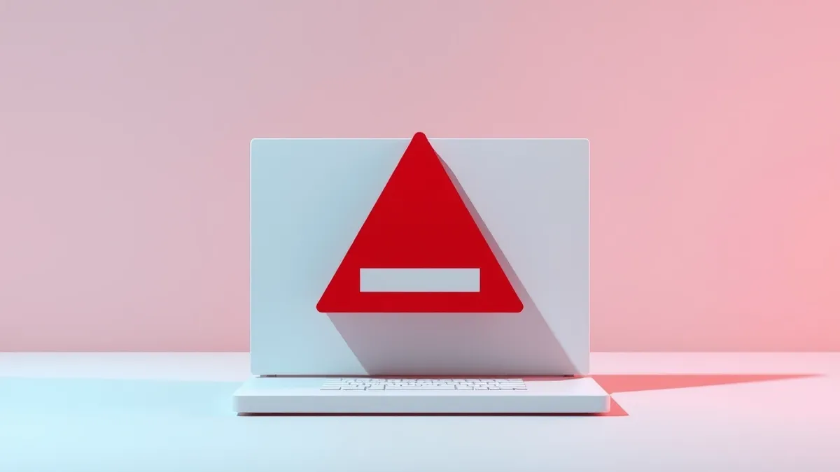 Illustration: A blank white login form sits centered on a digital interface.
