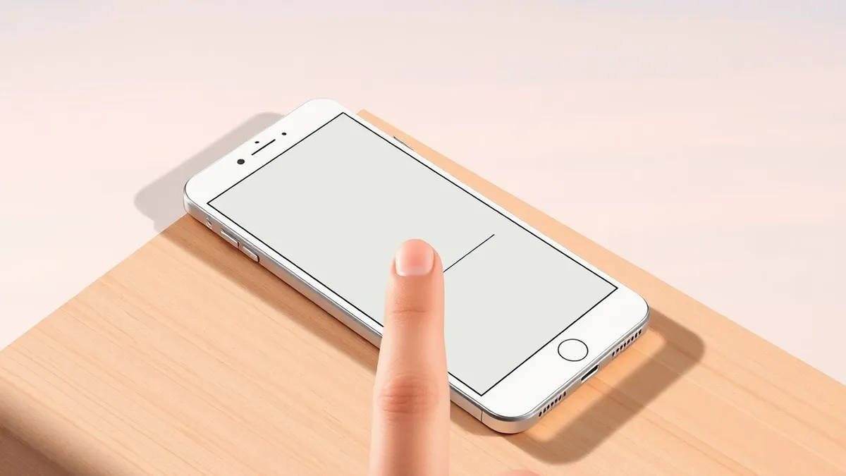 Illustration: A white smartphone rests on a wooden surface with a blank alarm interface displayed on the screen.