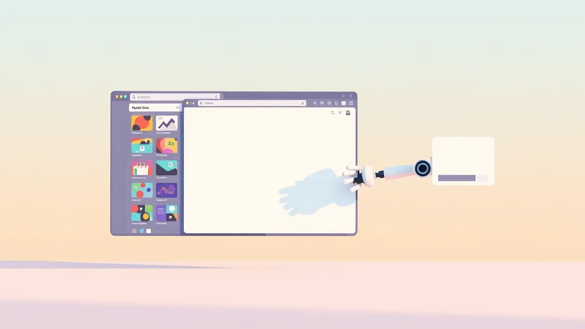 Illustration: A modern web browser window displays multiple open tabs with colorful abstract icons.