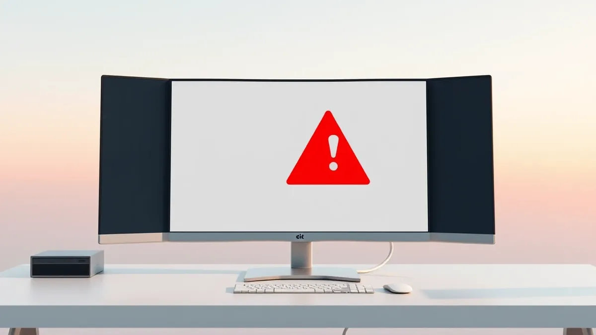 Illustration: A sleek, modern desktop computer sits open on a minimalist white desk.