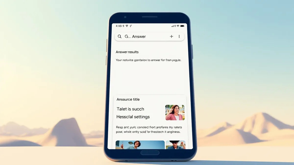 Illustration: A smartphone displays a search result page with a prominent answer box at the top.