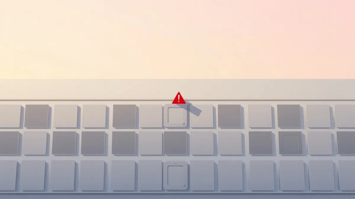 Illustration: A sleek digital music distributor interface displays rows of blank album art tiles fading into gray placeholders.