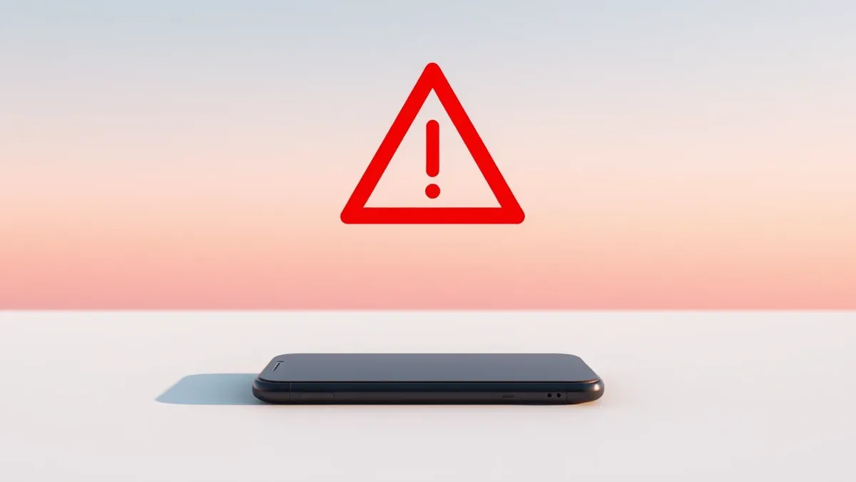 Illustration: A small black rectangular crypto wallet sits alone on a plain white surface next to a modern smartphone.