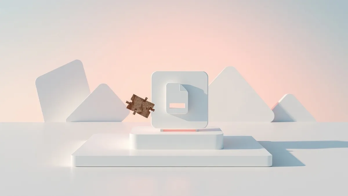Illustration: A sleek white help desk software icon sits on a clean digital surface.