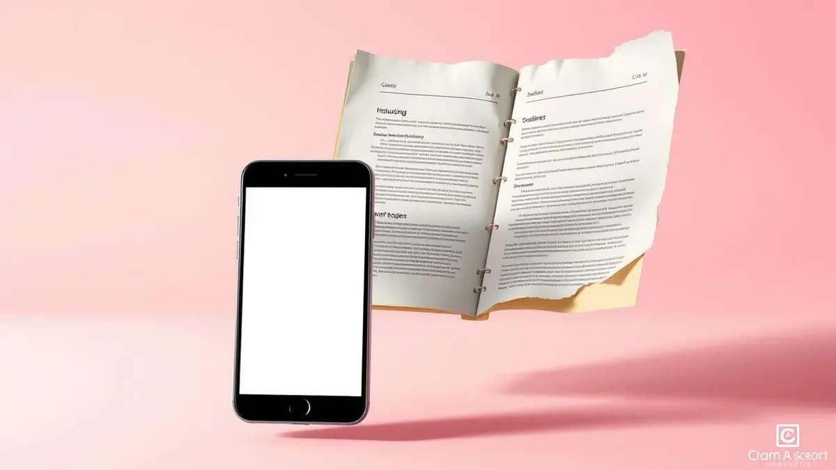 Illustration: A blank smartphone screen displays a generic messaging interface.