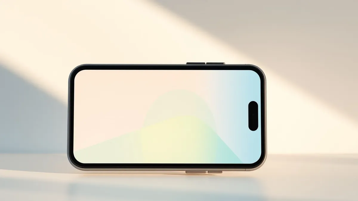 Illustration: A smartphone screen displays a weather map with soft, translucent color gradients blending into one another.