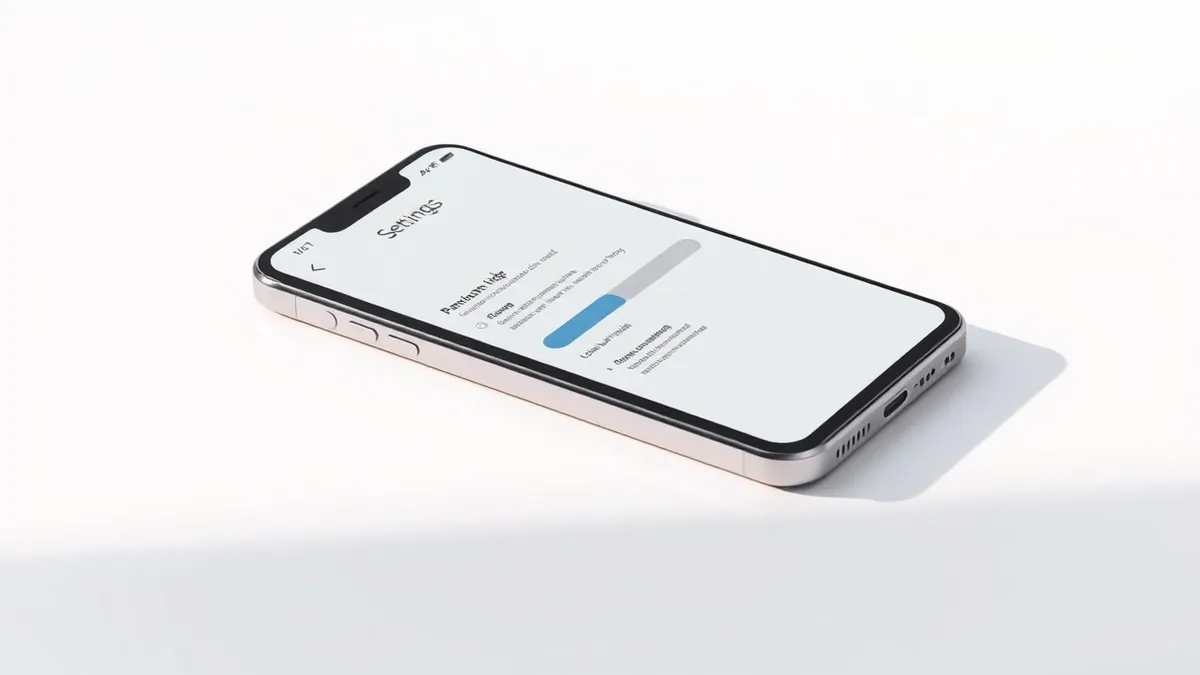 Illustration: A sleek smartphone rests on a clean white surface.