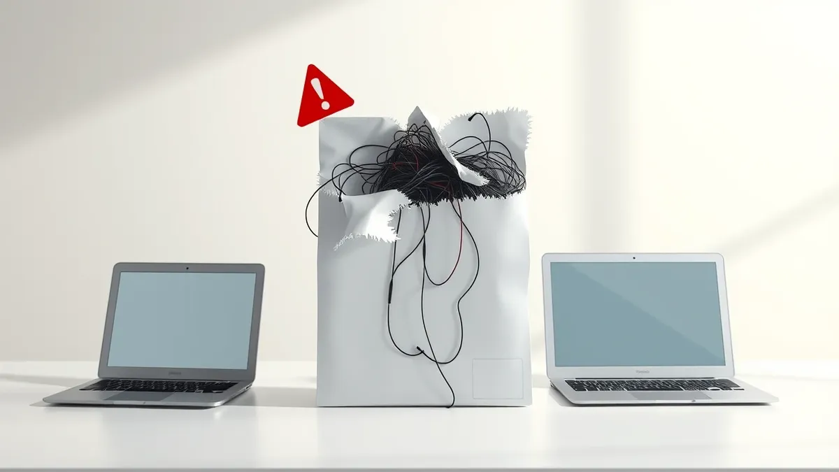 Illustration: A clean white desk holds three distinct digital patch files stacked vertically.