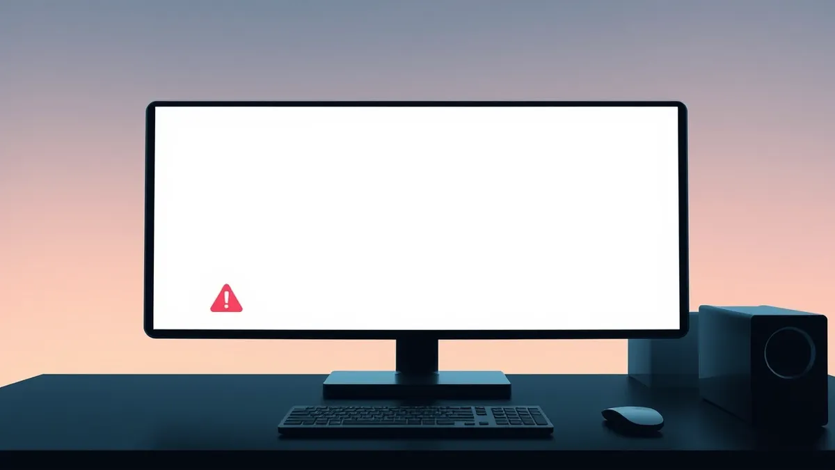 Illustration: A sleek artificial intelligence terminal sits on a dark desk.