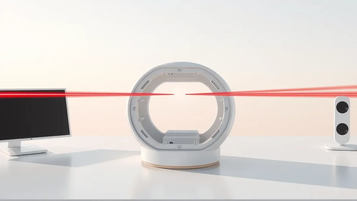 Illustration: A white cylindrical component sits exposed on a clean white desk, its protective outer shell removed to reveal a sparse internal structure.
