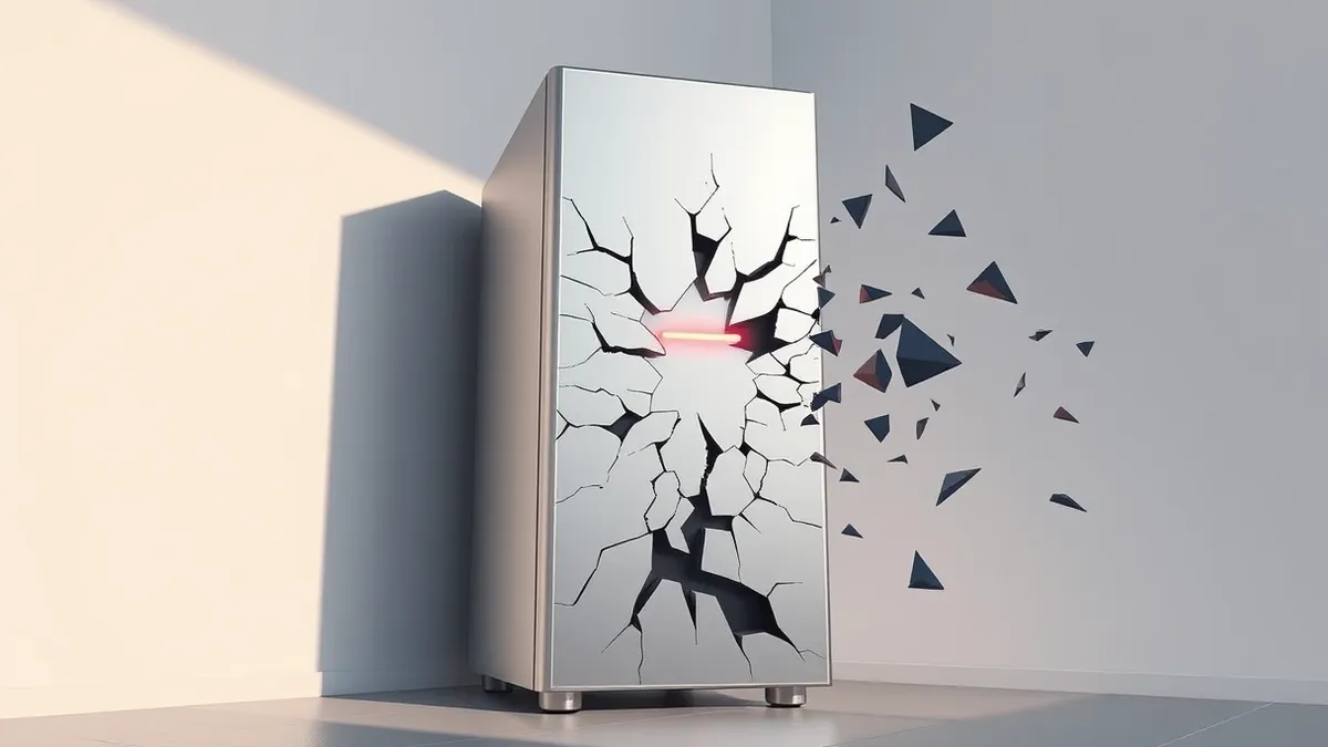 Illustration: A sleek silver tower server sits in a quiet office corner.