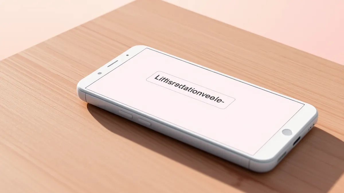 Illustration: A white smartphone rests on a wooden table.