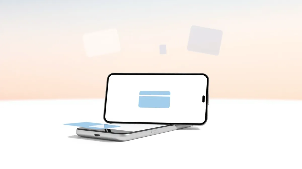 Illustration: A sleek smartphone rests on a clean white surface.