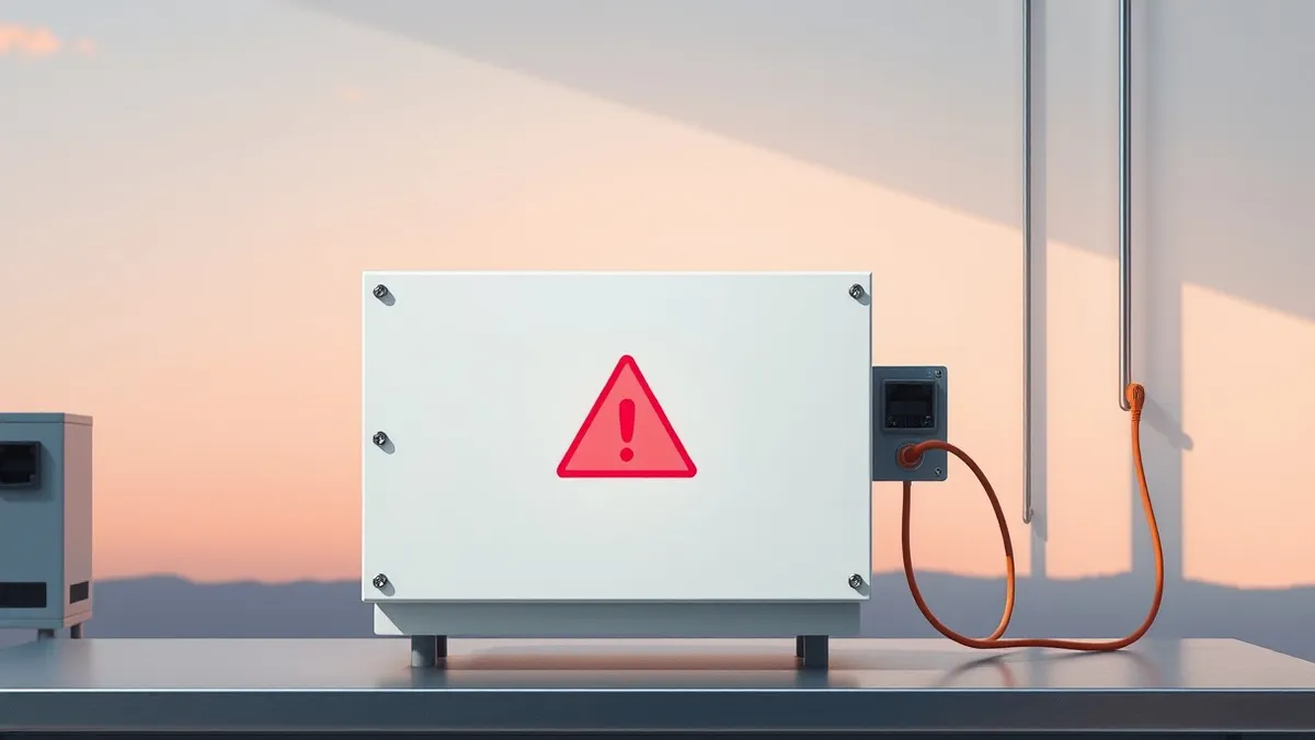 Illustration: A white industrial control panel sits on a metal workbench.