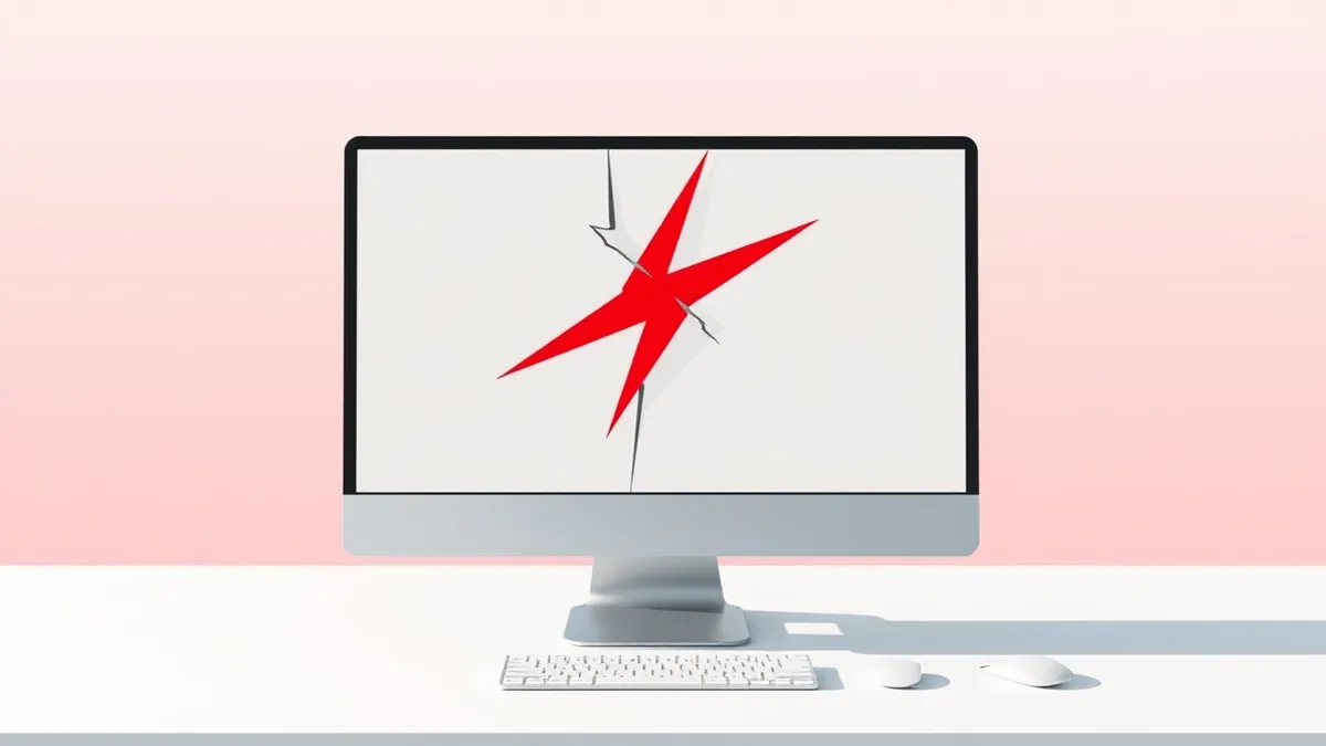 Illustration: A sleek silver desktop computer sits on a clean white desk.