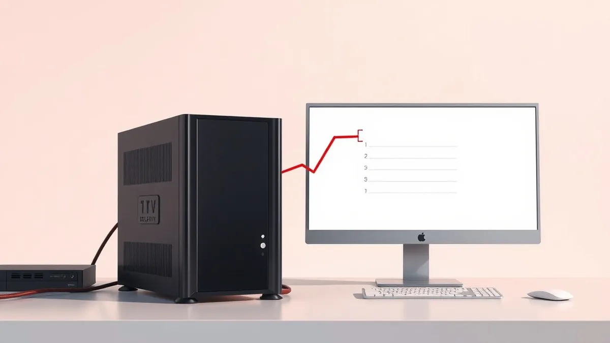 Illustration: A sleek black network security appliance sits on a sterile desk.