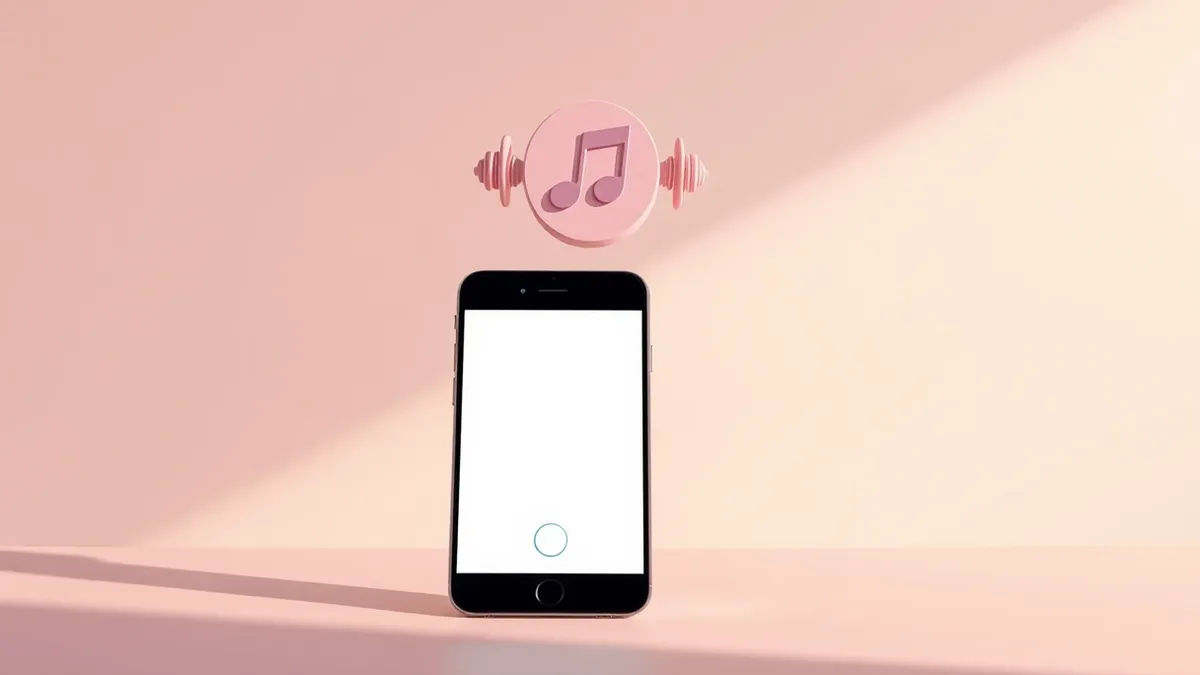 Illustration: A sleek smartphone displays a blank white screen with a single prominent button.
