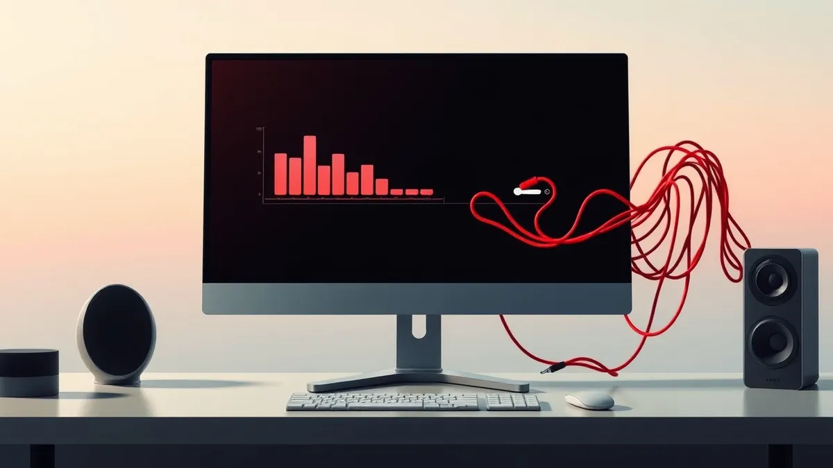 Illustration: A sleek desktop monitor displays a continuous deployment interface with clean, abstract progress bars.