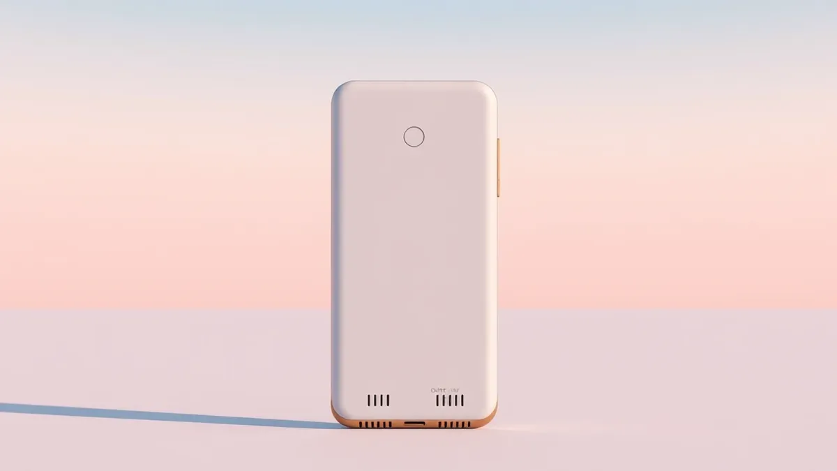 Illustration: A compact, sleek power bank attaches magnetically to the back of a generic smartphone.